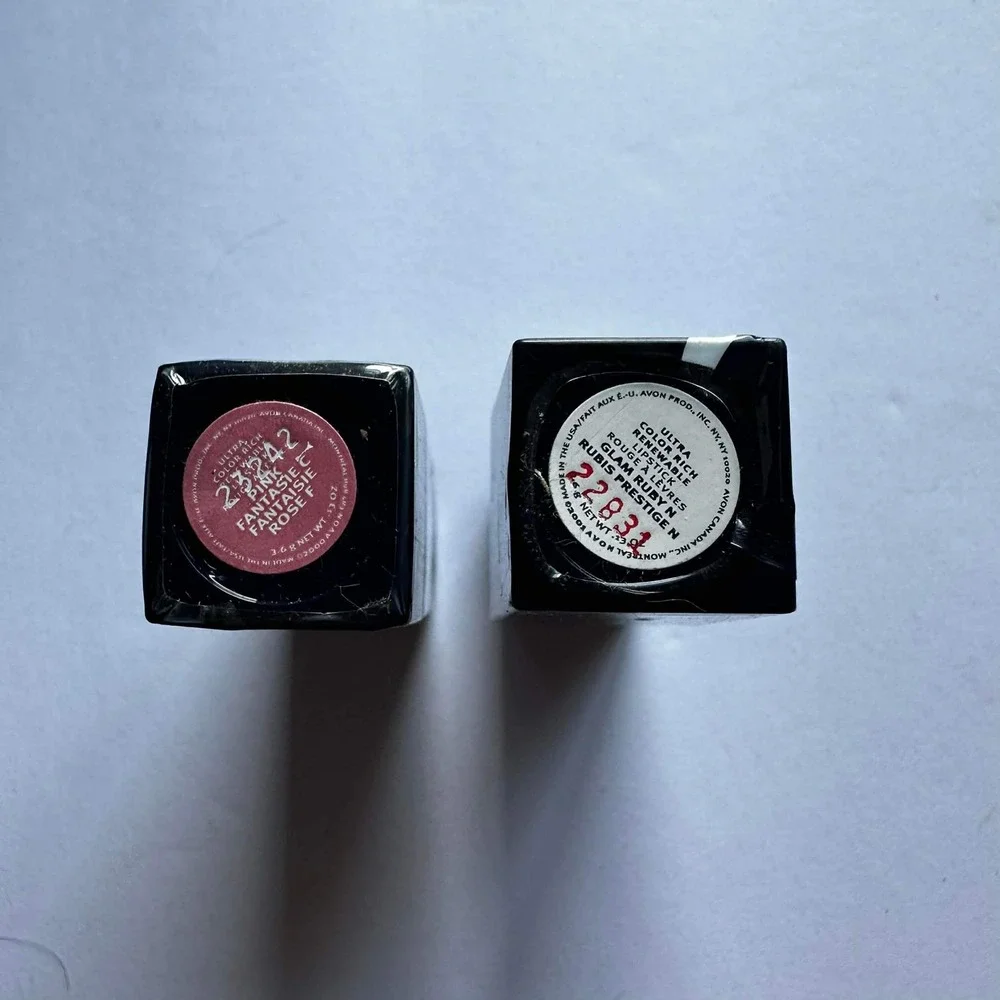 Avon Ultra Color Rich‎ Renewable Lipstick Pink Fantasie & Glam Ruby Set of 2 New